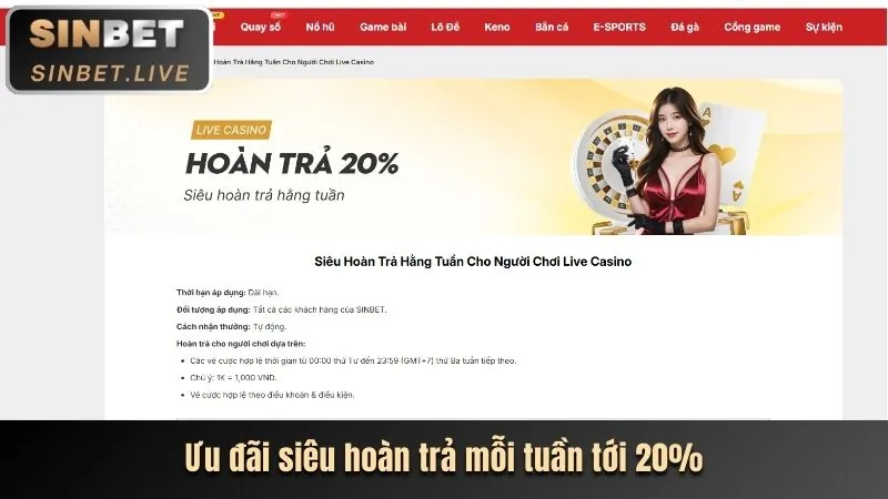 Hoàn trả không giới hạn 181 bet